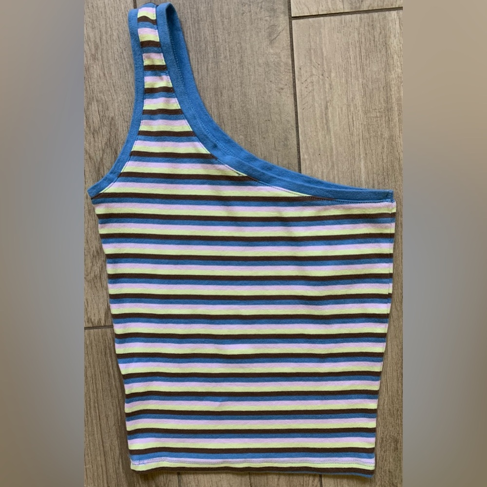 Cotton:On Stripe/ One Shoulder Tank Top for Women - Picture 3 of 8